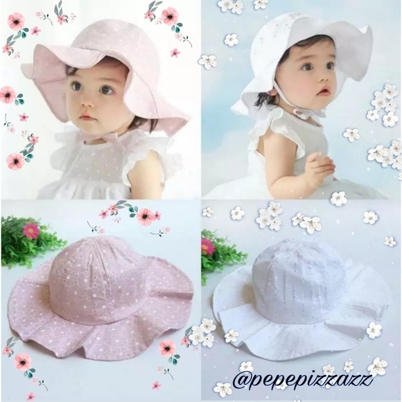 Great for EASTER! Super Cute White or Pink Floppy Sun Hat - Picture 2 of 4